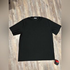 ZARA Men's black ribbed crew neck XL